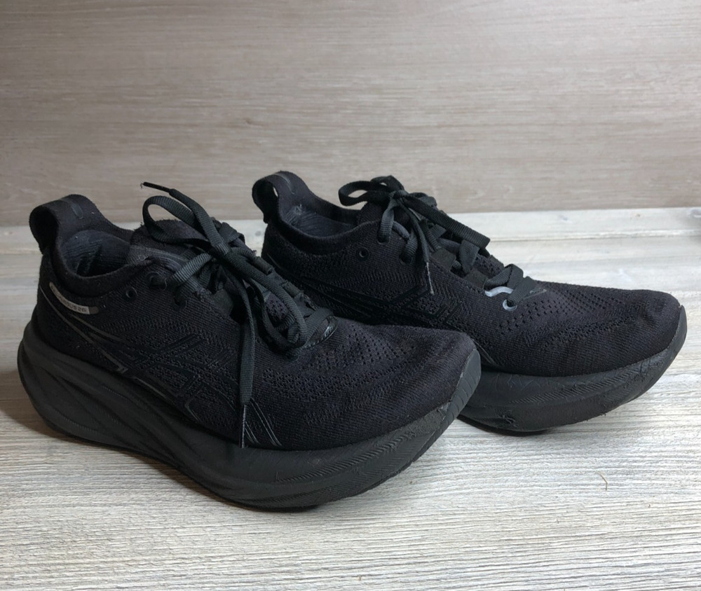 ASICS GEL-Nimbus 26 Shoes Womens Size 7 Black Running Sneakers 1012B601